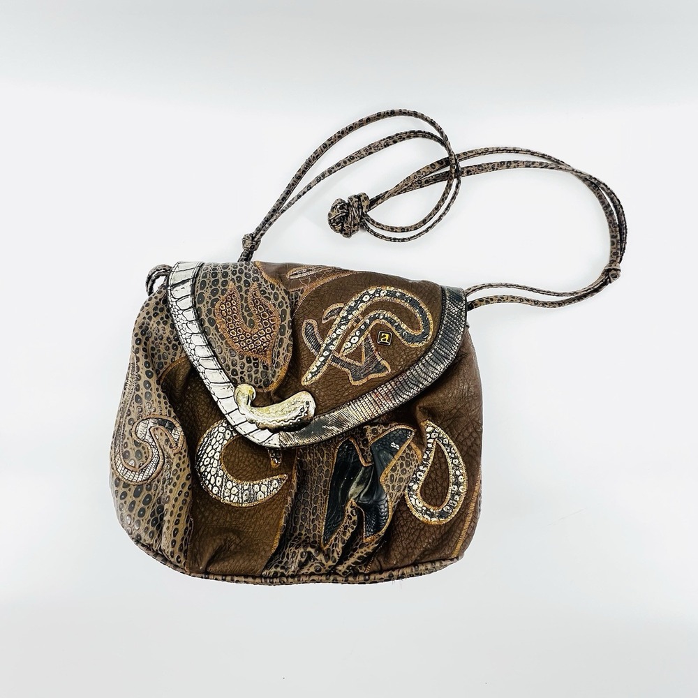 Vintage NAS Bag Western Boho Brown Shoulder Purse Y2K‎